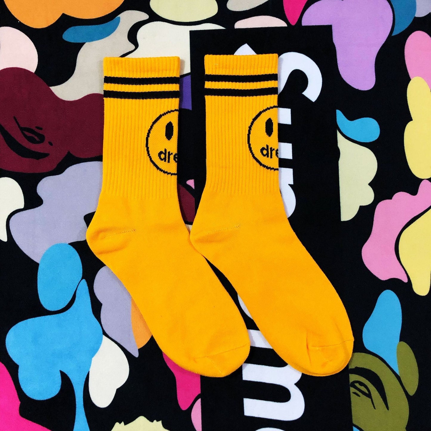 Smiley Face Socks, Athletic Socks, Couple Socks