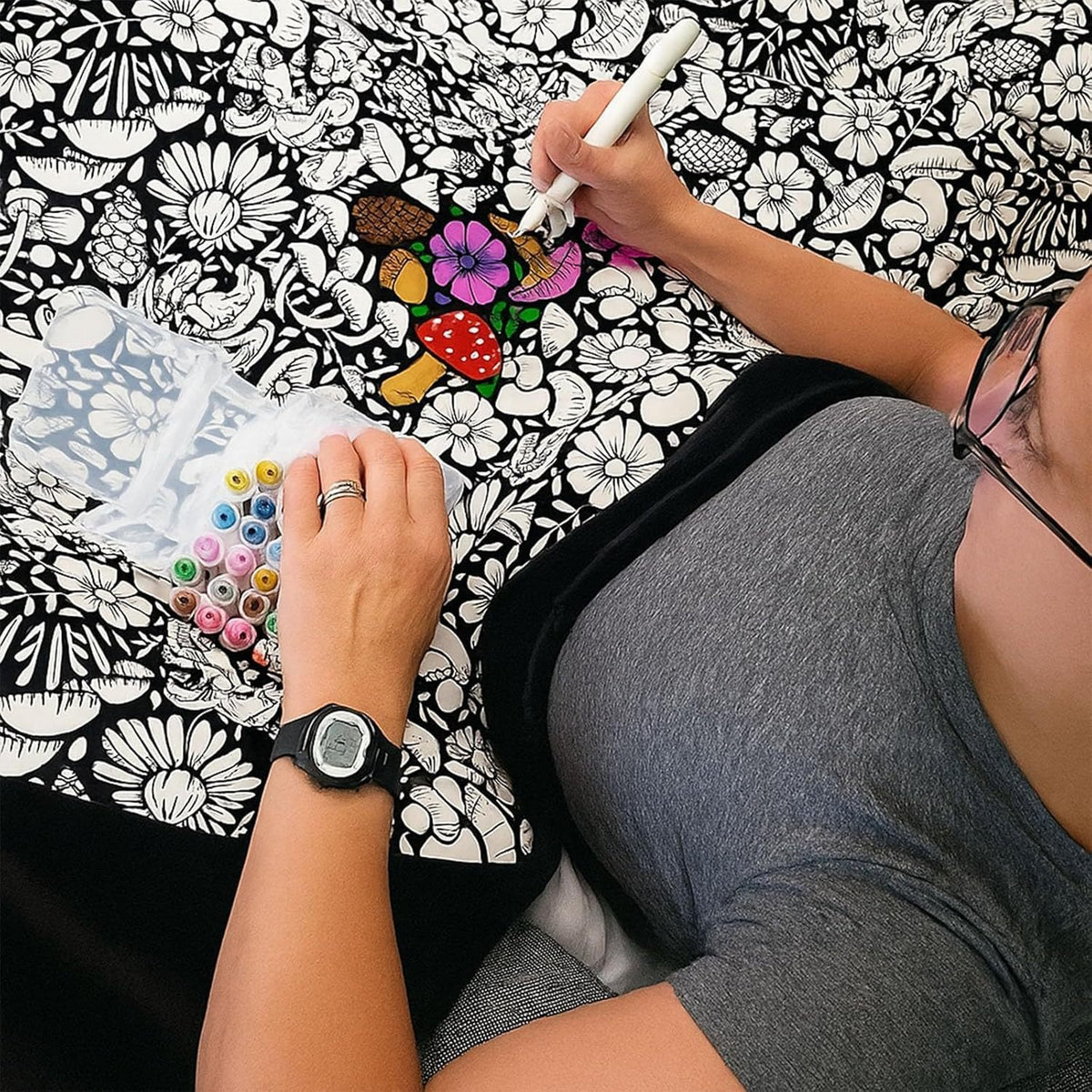 DIY - Lite pledd med tusjer