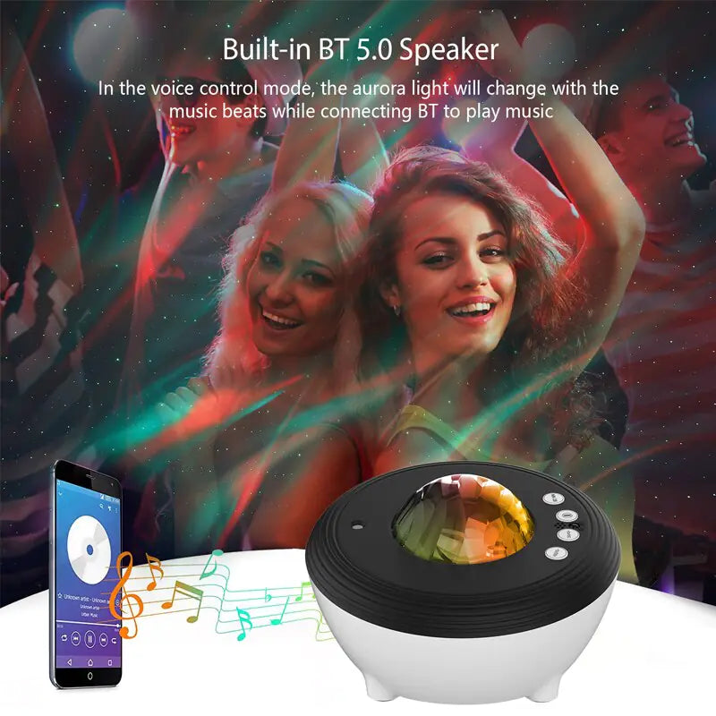 Aurora Galaxy Prosjektor med bluetooth