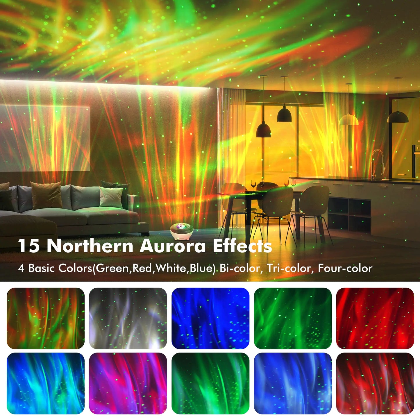 Aurora Galaxy Prosjektor med bluetooth