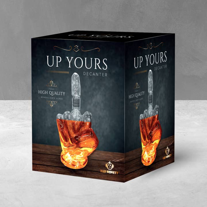 Up Yours – glasskaraffel, 1 liter fra Mad Monkey GmbH – produktbilde 2