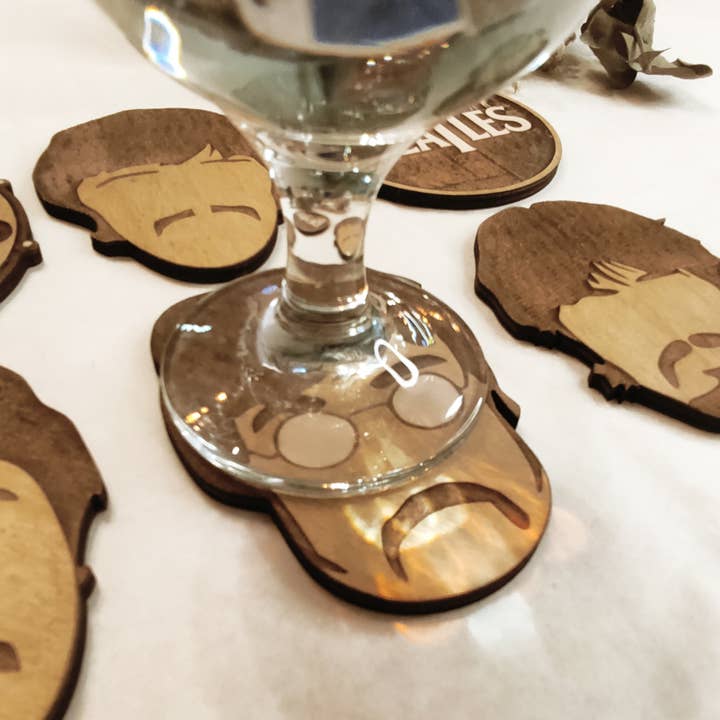 Glassbrikker i tre – The Beatles – 6 stk. – detalj 3