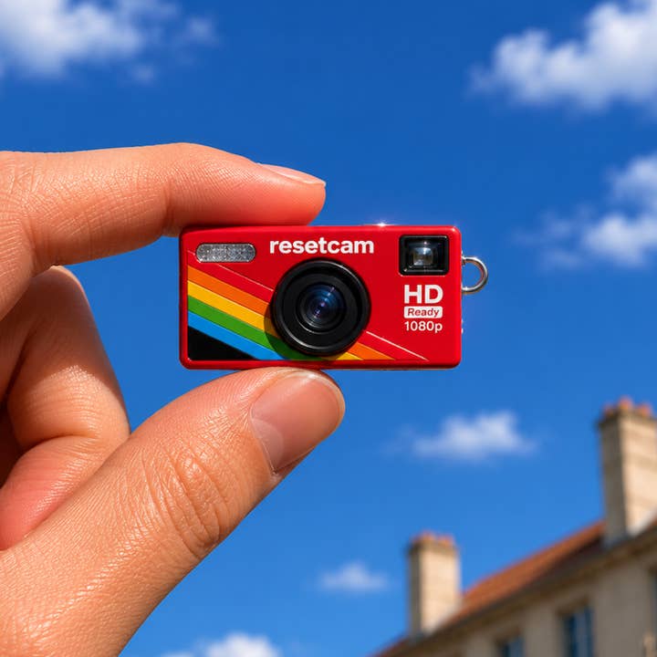 Reset Cam – retro minikamera – rødt – detalj 2