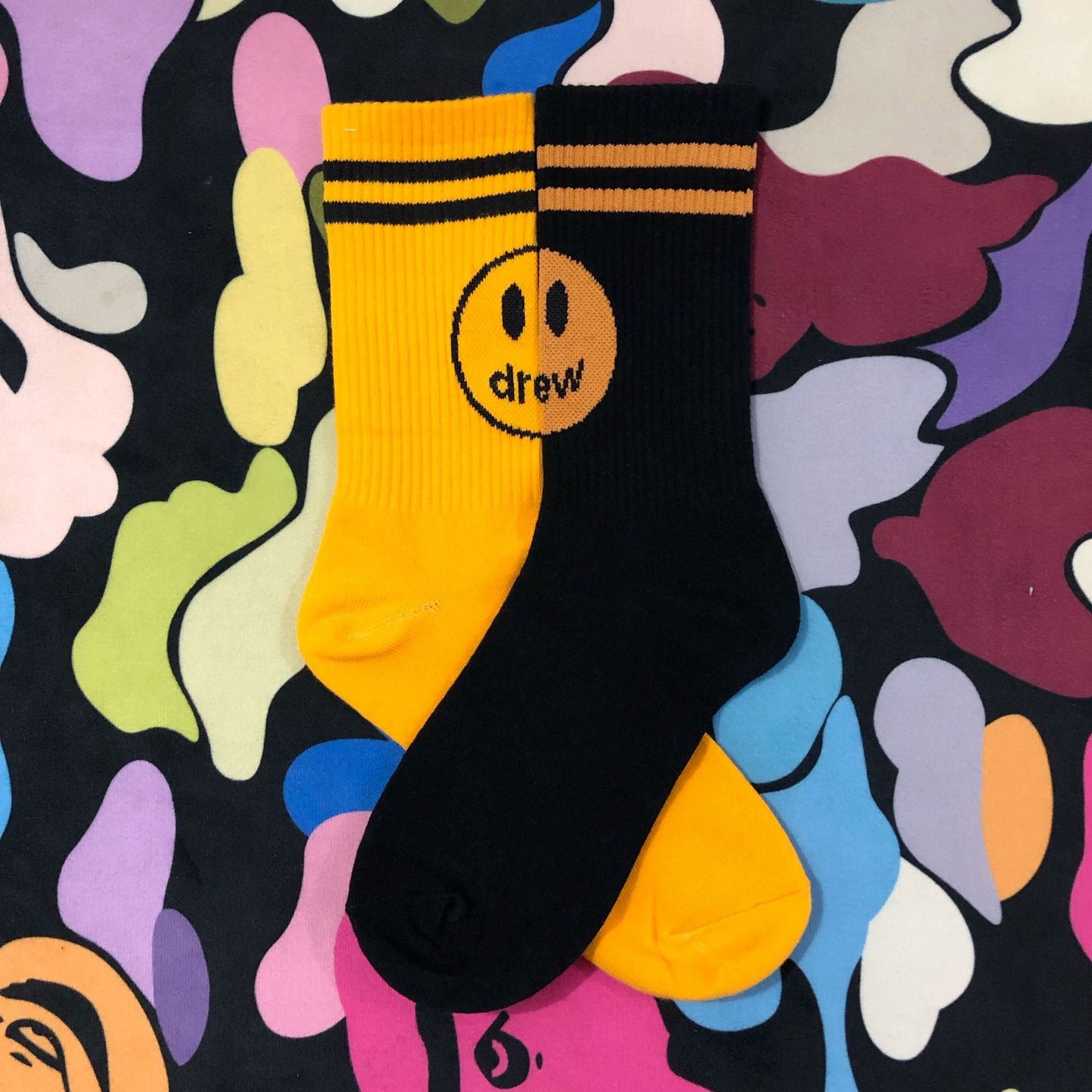 Smiley Face Socks, Athletic Socks, Couple Socks