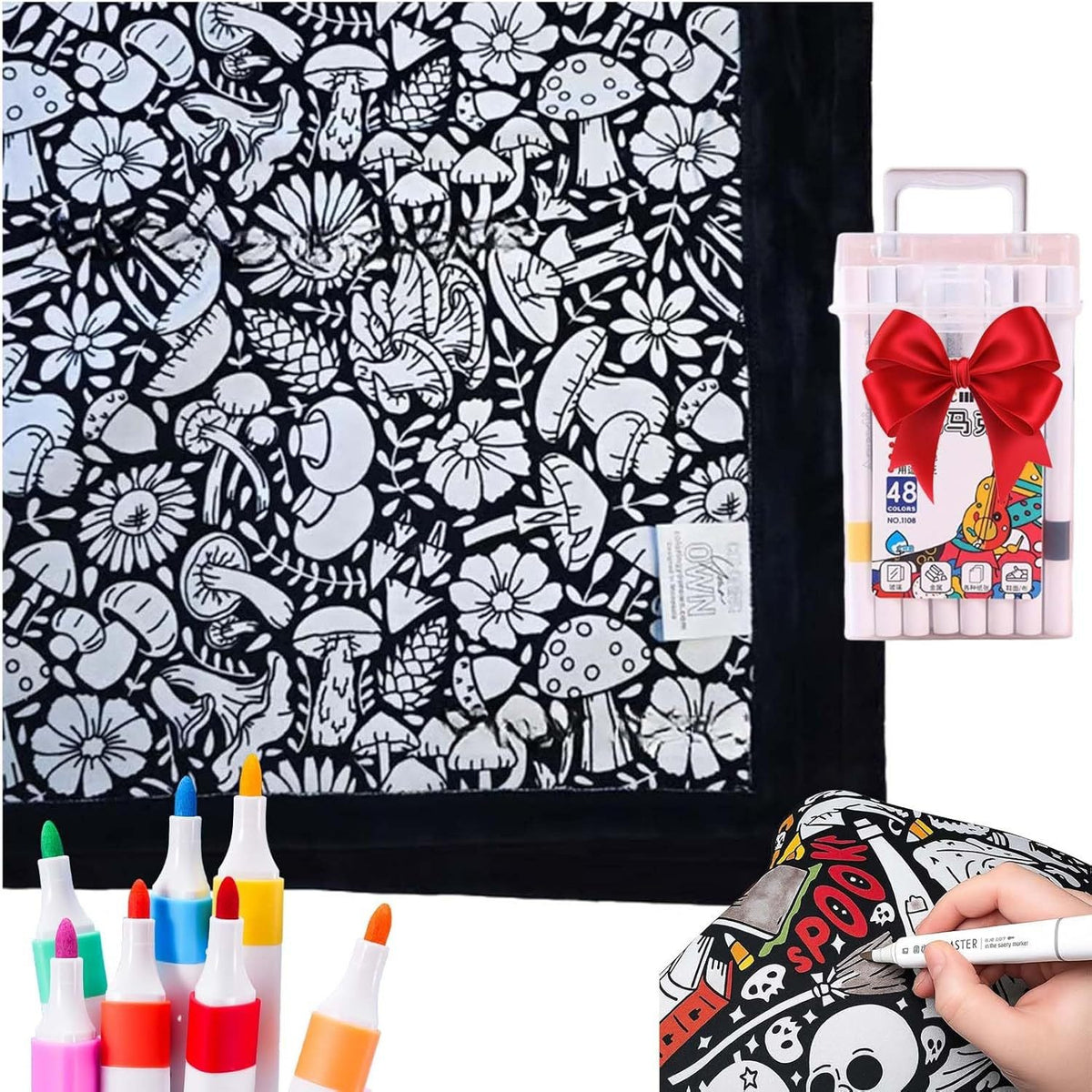 DIY - Lite pledd med tusjer