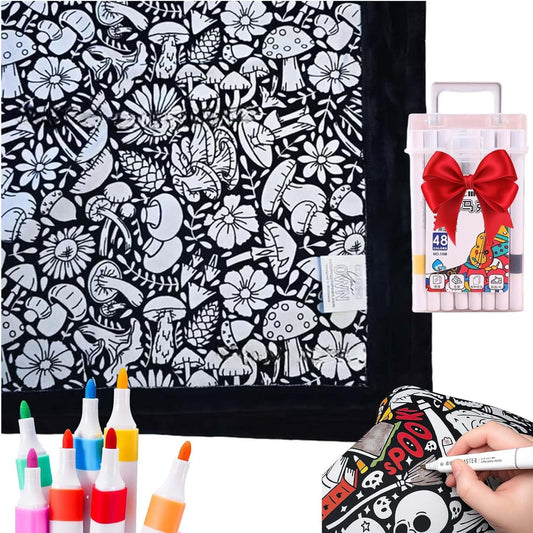 DIY - Lite pledd med tusjer