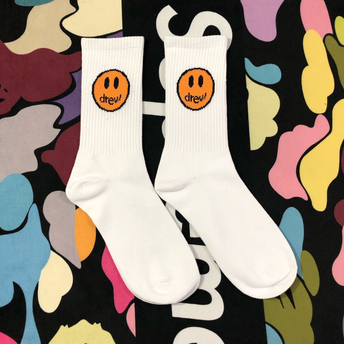 Smiley Face Socks, Athletic Socks, Couple Socks