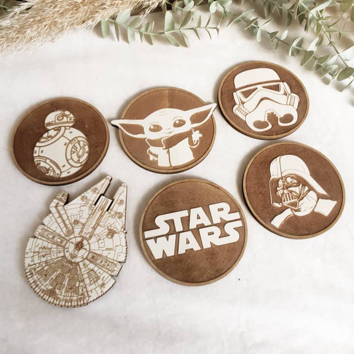 Glassbrikker i tre – Star Wars – 6 stk. – detalj 2