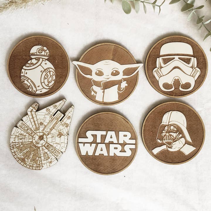 Glassbrikker i tre – Star Wars – 6 stk.